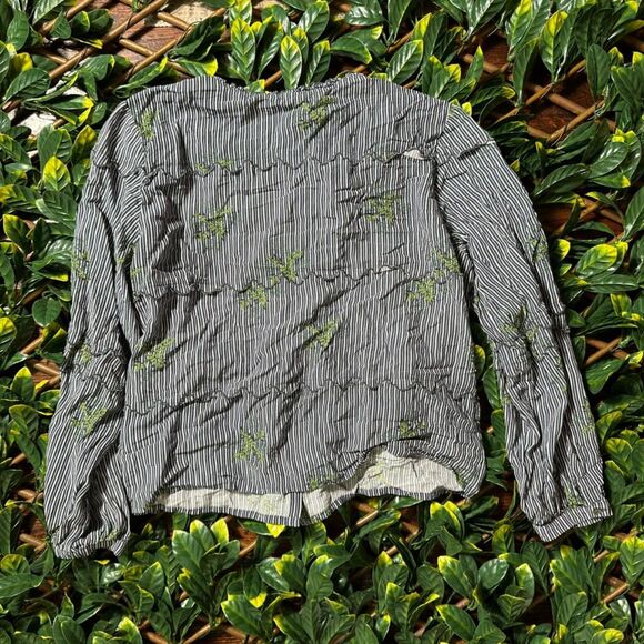 Anthropologie DOLAN Blue Button Up Long Sleeve Top Size Large - Picture 5 of 11